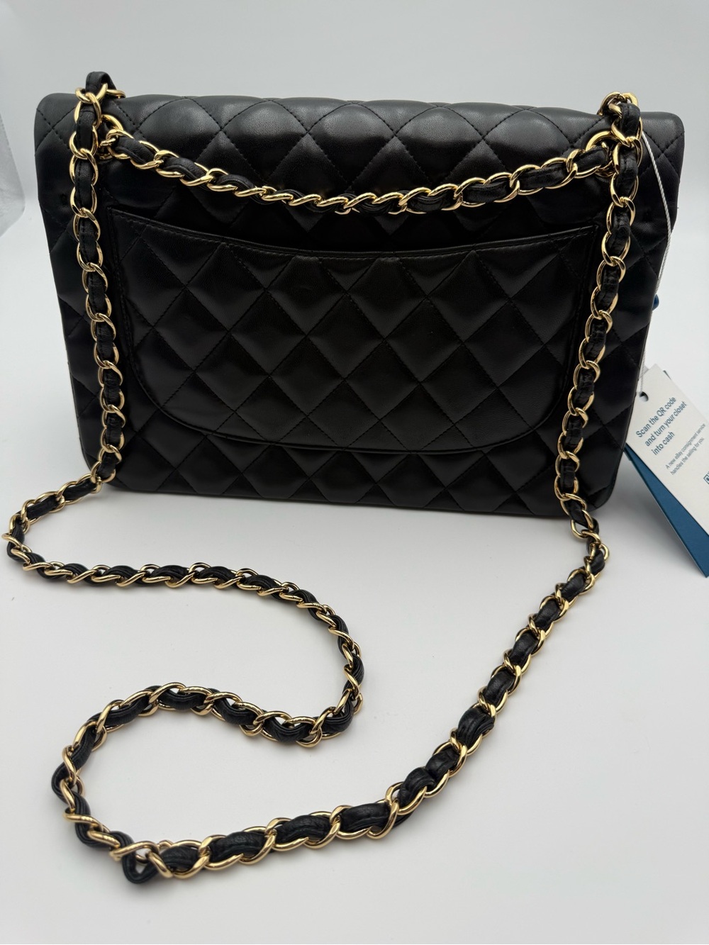 CHANEL Black Classic Double Flap Jumbo in Lambskin - Picture 4 of 14